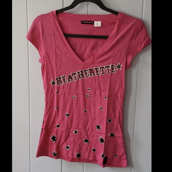 Heatherette Tops - NWOT Pink Heatherette T-Shirt Size XS